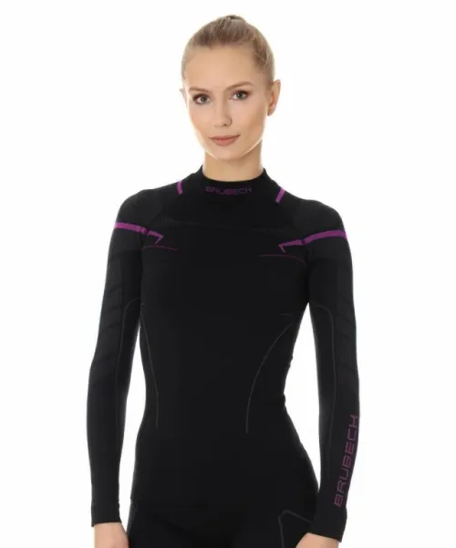 Футболка Brubeck Thermo Nilit Heat черный/розовый женская в Ростове-на-Дону