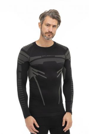 купить Футболка Brubeck DRY LS1570М черный/графит