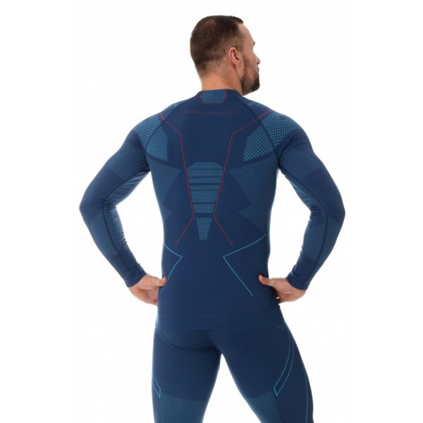 Футболка Brubeck Thermo Nilit Heat черный/голубой мужская в Ростове-на-Дону