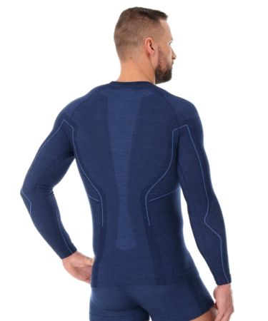 купить Футболка Brubeck Active Wool 1282M синяя