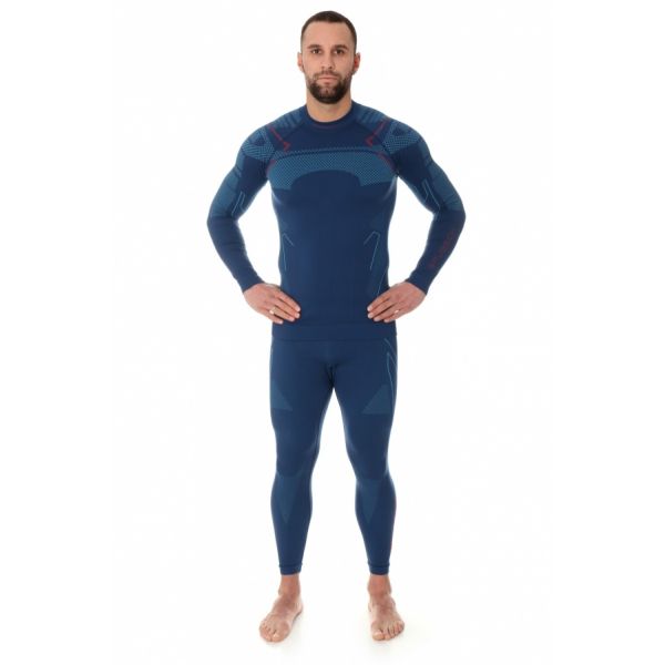 Футболка Brubeck Thermo Nilit Heat черный/голубой мужская в Ростове-на-Дону