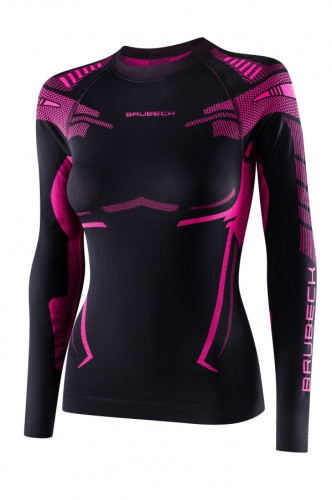 Футболка Brubeck DRY W LS1569W черный/фуксия в Ростове-на-Дону