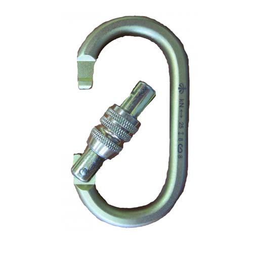  Карабин Вертикаль овал стальной Люкс с муфтой (кейлок) в Ростове-на-Дону  