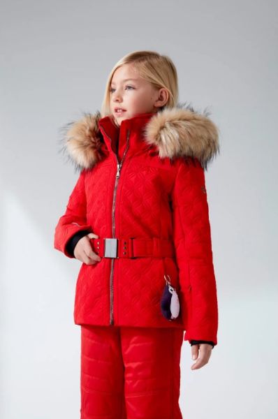 Куртка горнолыжная Poivre Blanc с иск.мехом W21-1003-JRGL/A красный в Ростове-на-Дону