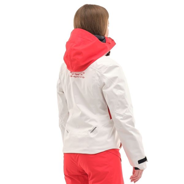 Куртка горнолыжная Dragonfly утепленная Gravity Premium Woman Gray-Red в Ростове-на-Дону