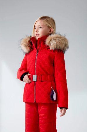 Куртка горнолыжная Poivre Blanc с иск.мехом W21-1003-JRGL/A красный в Ростове-на-Дону