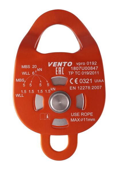  Блок-ролик двойной Double с подшипником дюраль Венто в Ростове-на-Дону  