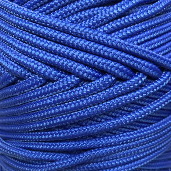  Шнур ПА плетеный 16-ти пр.с ПА серд.d 4 мм синий в Ростове-на-Дону  