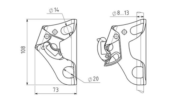  Зажим Вертикаль Кроль черный в Ростове-на-Дону  