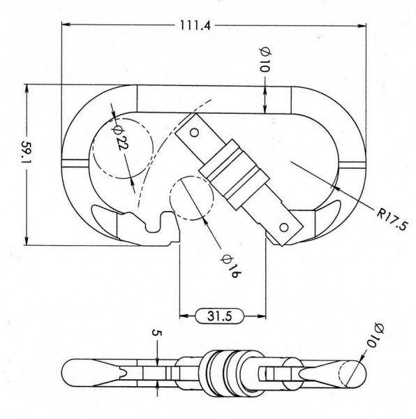  Карабин Вертикаль стальной овал  в Ростове-на-Дону  