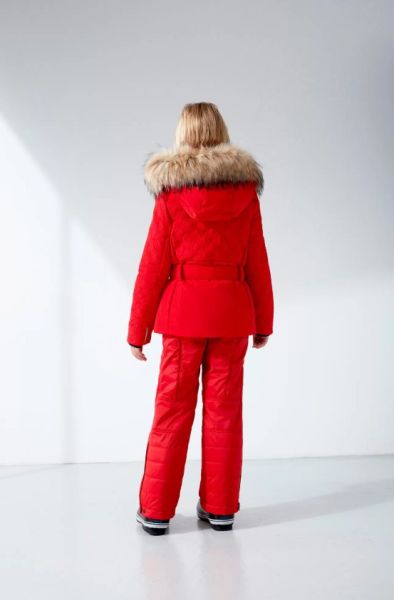 Куртка горнолыжная Poivre Blanc с иск.мехом W21-1003-JRGL/A красный в Ростове-на-Дону