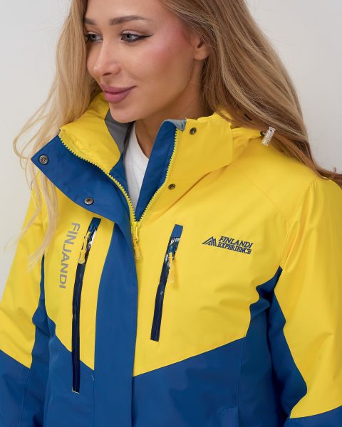 Костюм горнолыжный 02815J желтый  в Ростове-на-Дону