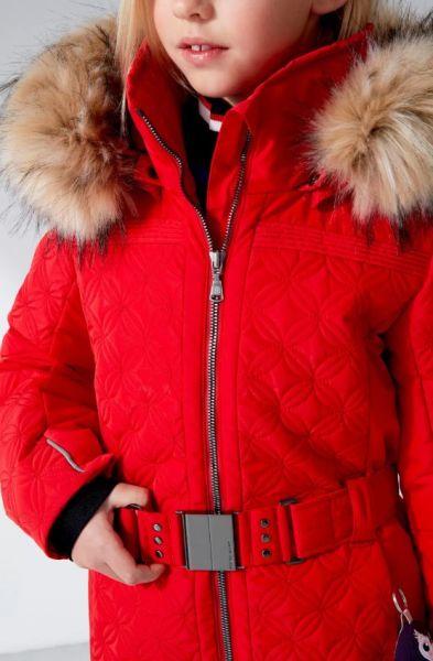 Куртка горнолыжная Poivre Blanc с иск.мехом W21-1003-JRGL/A красный в Ростове-на-Дону