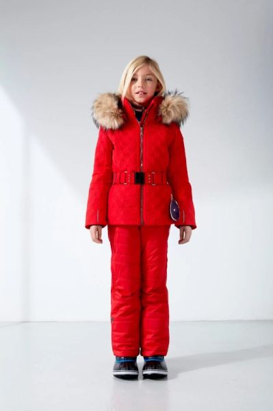 Куртка горнолыжная Poivre Blanc с иск.мехом W21-1003-JRGL/A красный в Ростове-на-Дону