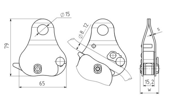  Зажим Вертикаль Капля дюраль ver 0103 в Ростове-на-Дону  