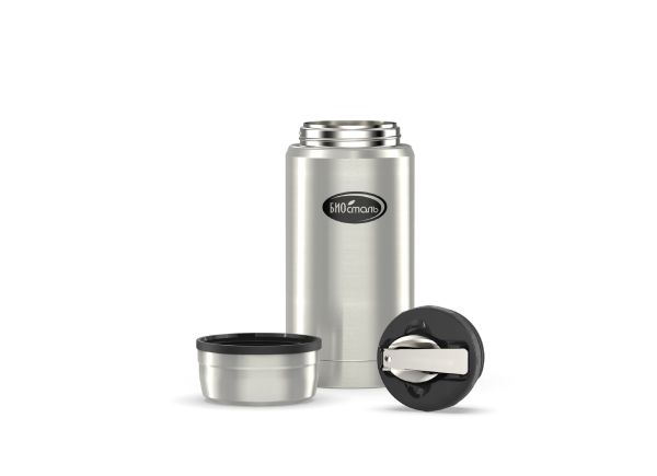 Термос Биосталь 0,75 л с ложкой для еды NTS-750