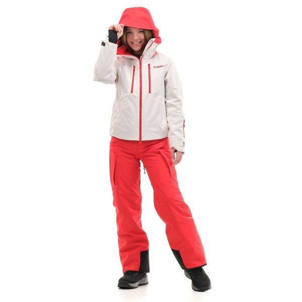 Куртка горнолыжная Dragonfly утепленная Gravity Premium Woman Gray-Red в Ростове-на-Дону